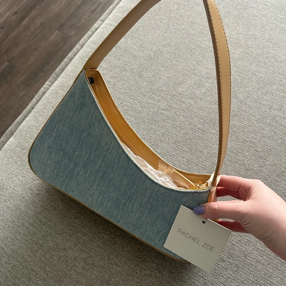 Rachel Zoe Blue and Tan Mini Bag - Picture 4 of 6